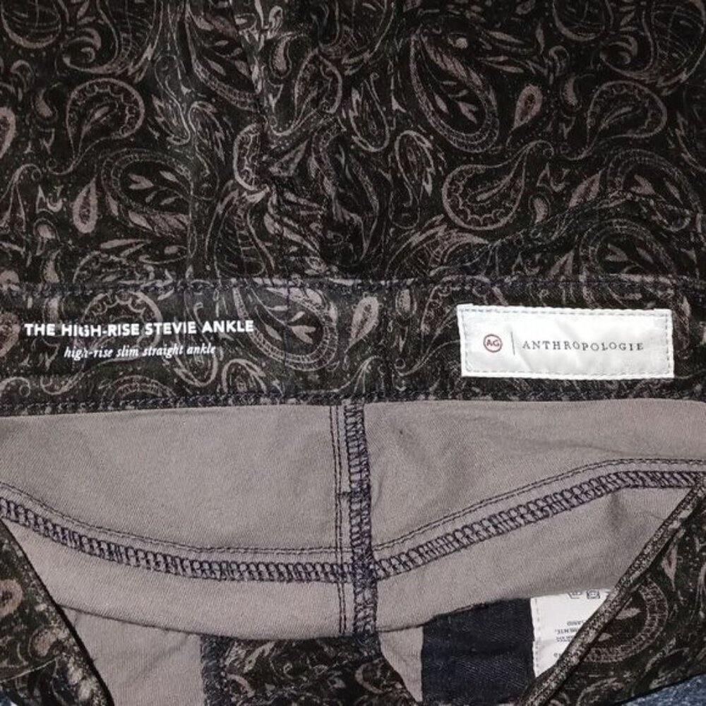Adriano Goldschmied Stevie Paisley Velvet High Waist Skinny Jeans - Picture 8 of 8